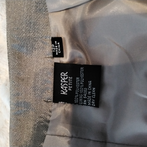 Kasper Dressy Taupe Skirt Set/Suit, size 12P - Picture 14 of 15